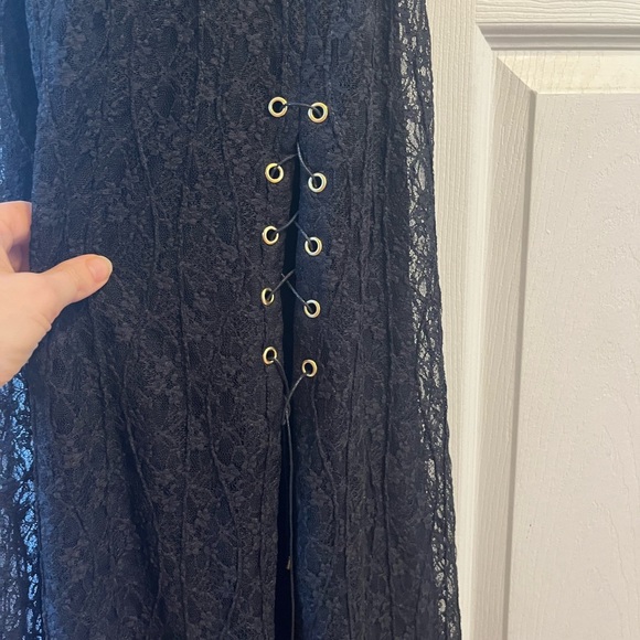 NWT Free People Cherie Lace Underwire Black Midi Dress - Picture 7 of 11